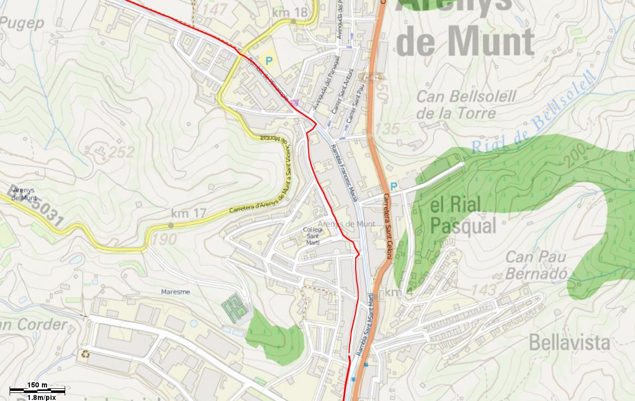 Mapa del tram