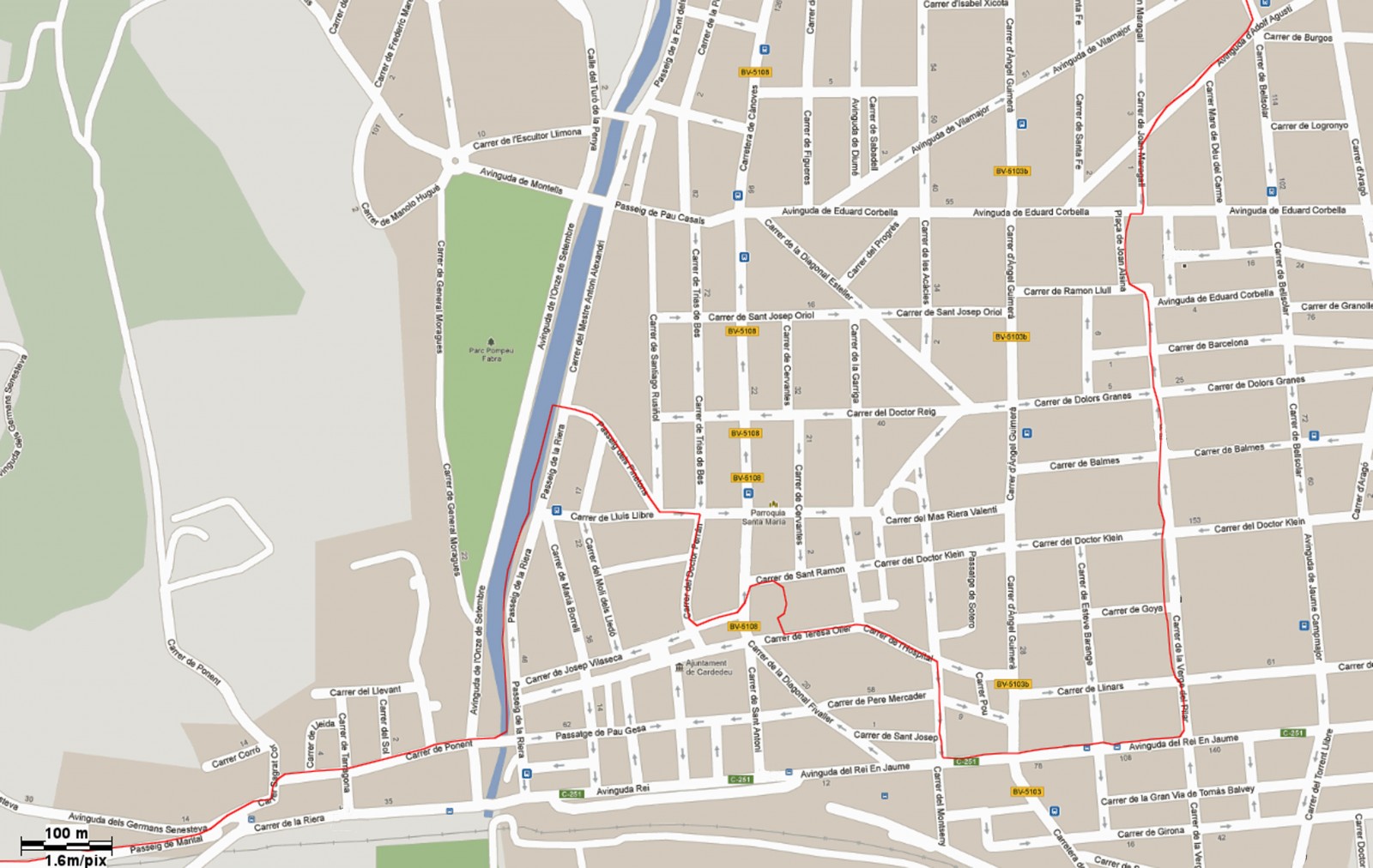 Mapa del tram