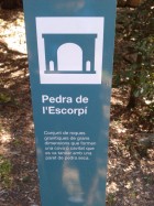 Indicador de la Pedra de l'Escorpí (Font: PAS)