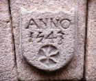 Escut de pedra fundació any 1543