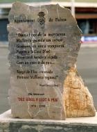 Làpida en commemoració a la caminada